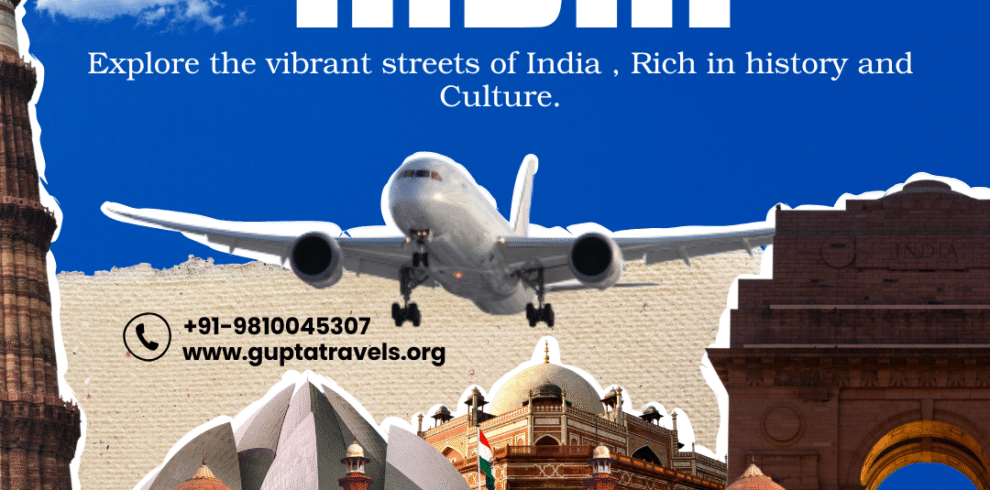 Blue and White Modern Collage India Delhi Travels Instagram Post